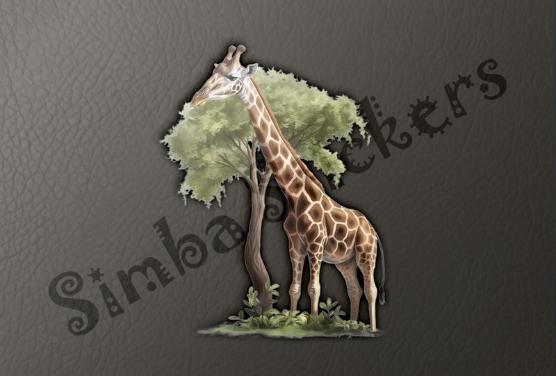 Giraffe towering above tree in the Savanna