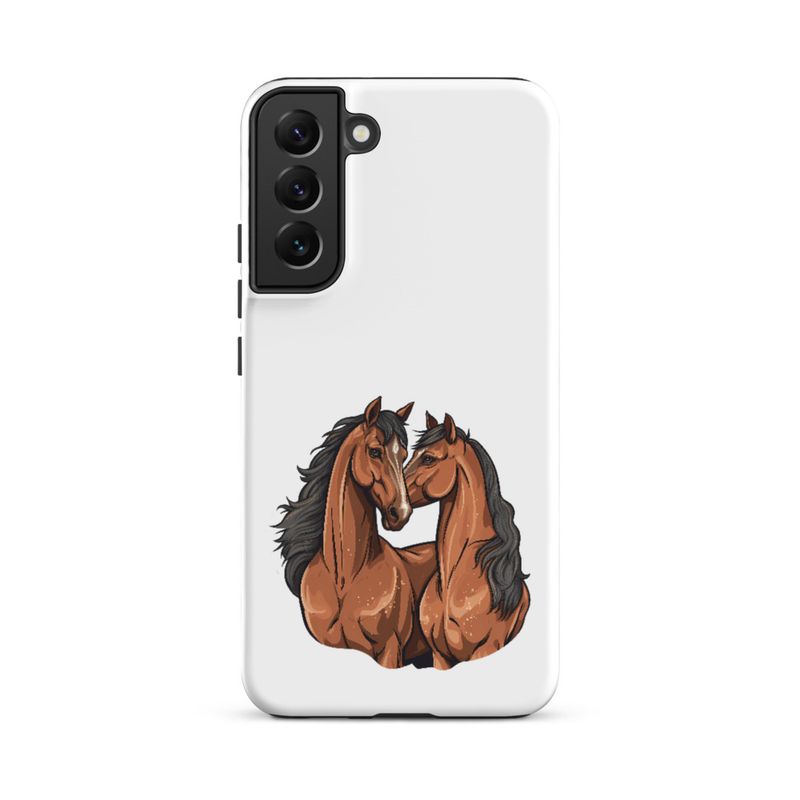 Tough Case for Samsung, Two brown horses snuggling, tdwcyd