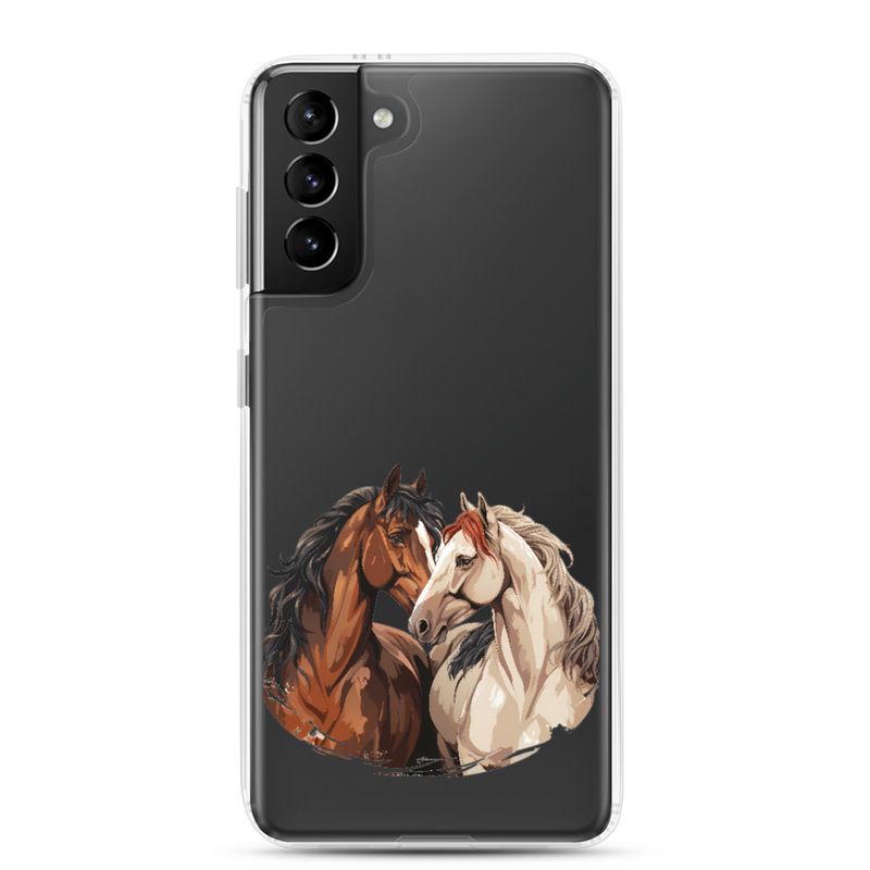 Clear Case for Samsung, Horses nose-to-nose, jbgjpy