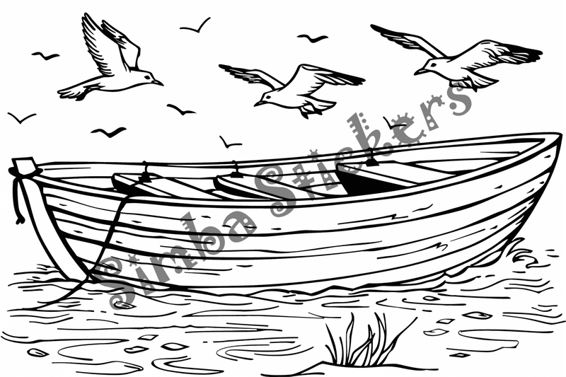 Colouring pages, bundle of seagulls 2, 25 images