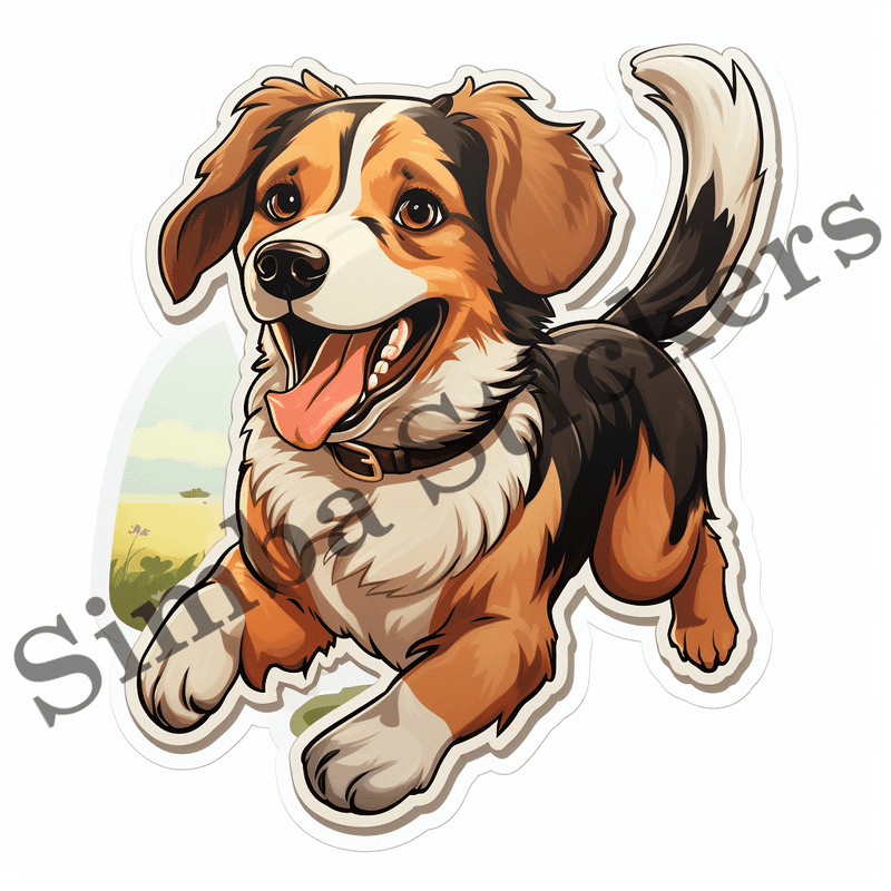 Dog running, image set, 10 images
