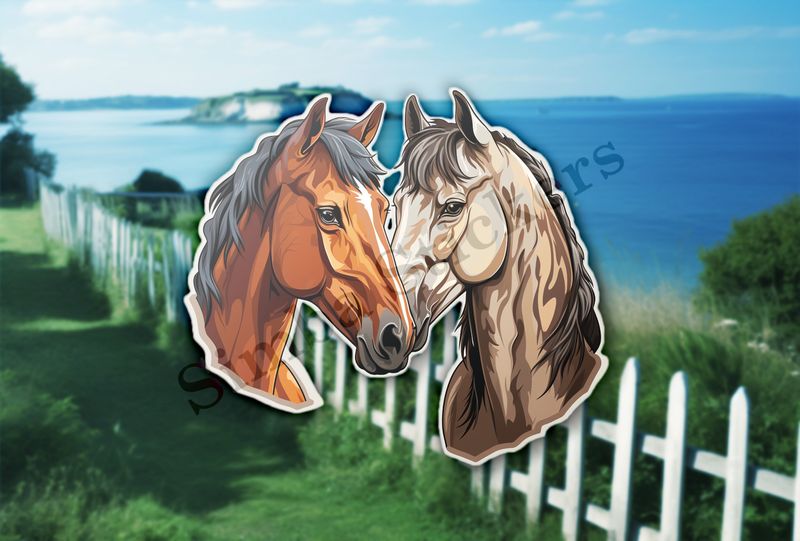 Horses nose-to-nose