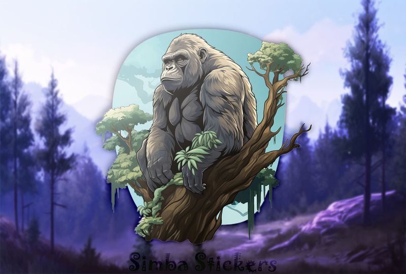 Gorilla in a tree, t6obu9