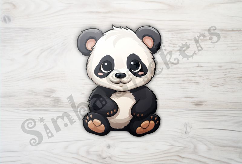 Cute Panda bear cub sitting, 1j6rhe