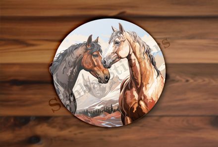 Horses nose-to-nose