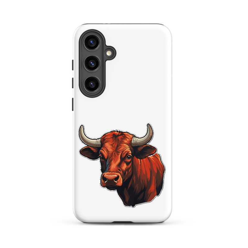Tough Case for Samsung, Bull face, partial side view, bpor80