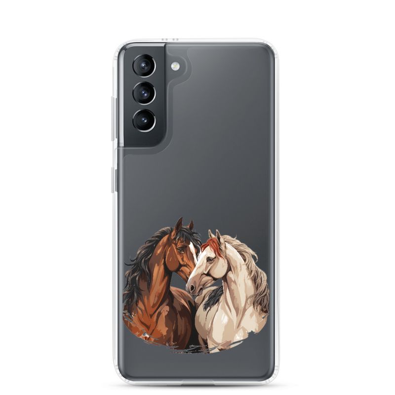 Clear Case for Samsung, Horses nose-to-nose, jbgjpy
