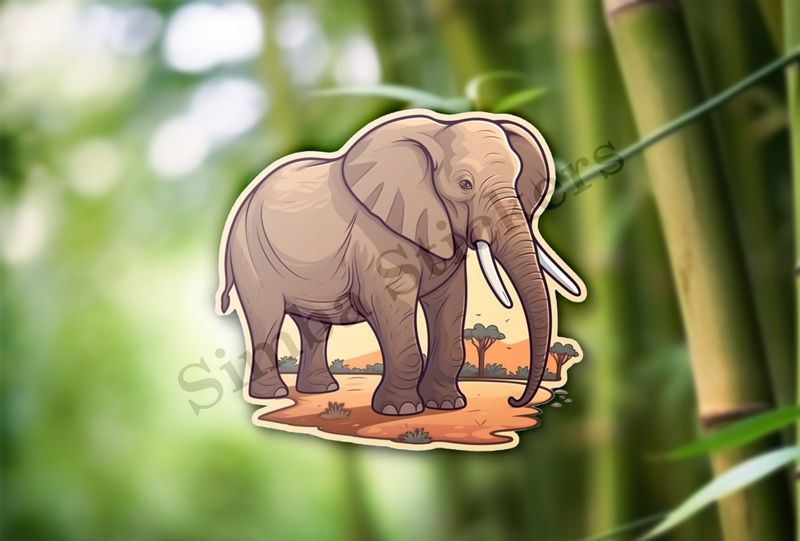 African elephant in the Savanna