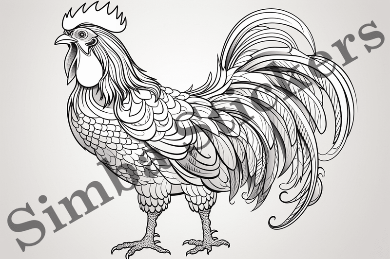 Colouring pages, Bundle of chicken, 25 images