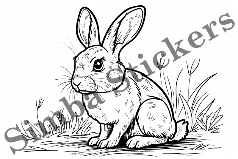 Colouring pages, Bundle of hares, 25 images