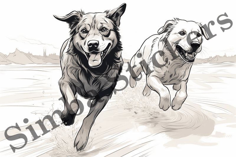 Colouring pages, Bundle of dogs, 25 images