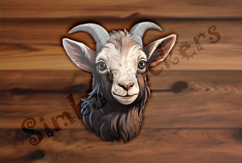 Brown kid goat face