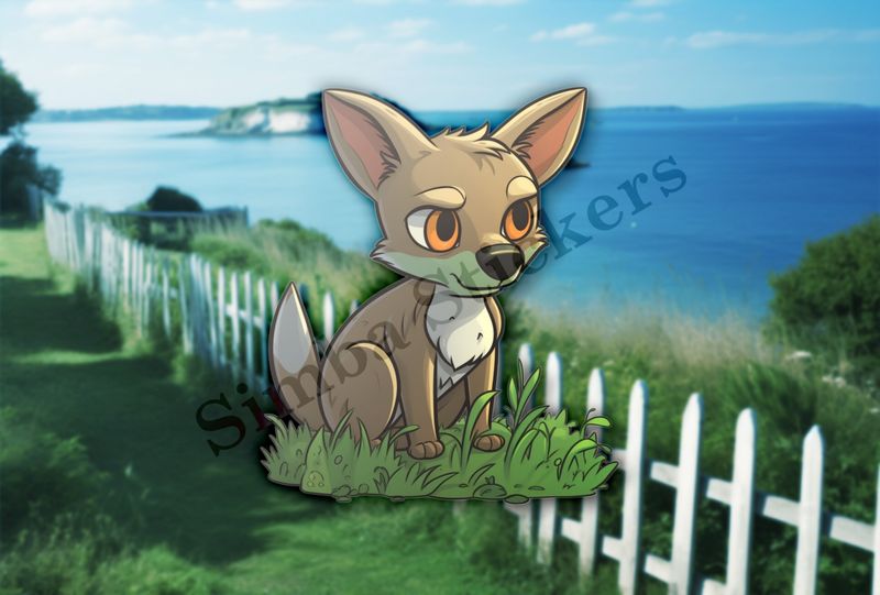 Jackal baby in the grass