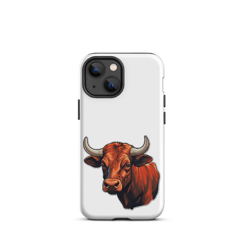 Tough Case for iPhone, Bull face, partial side view, bpor80