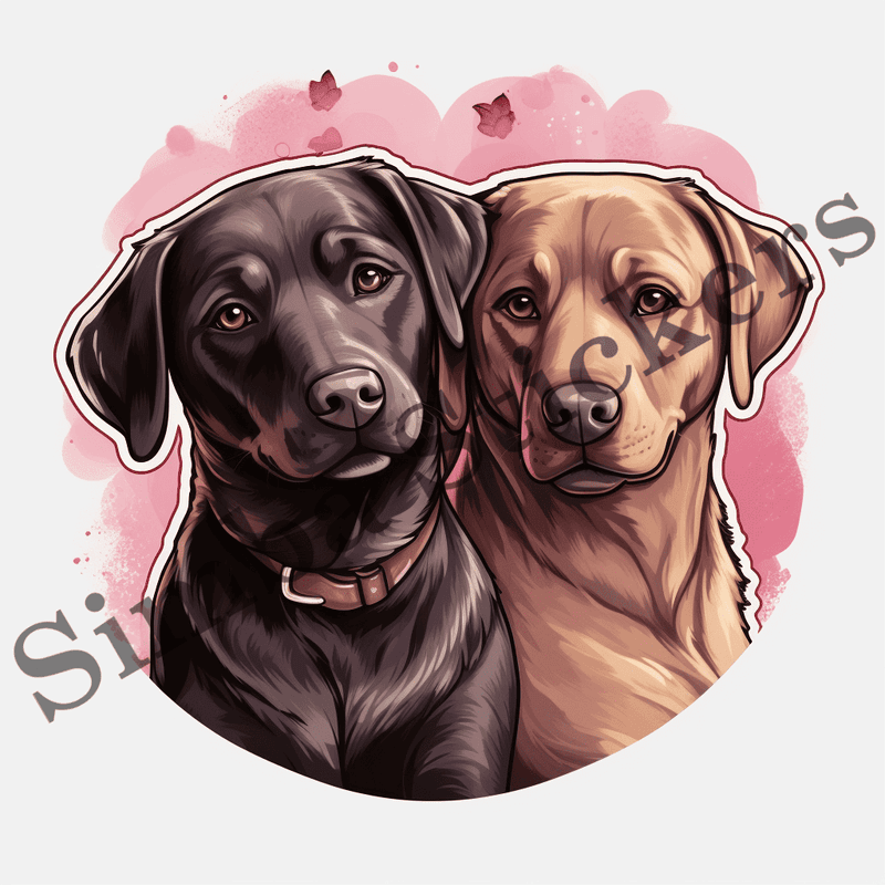 Labrador Retriever dogs in love, image set, 10 images