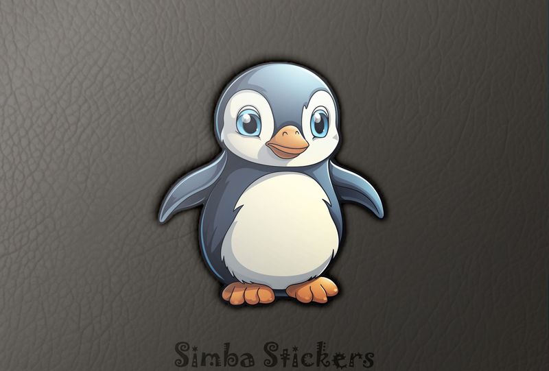 Baby penguin with wings spread out, fqsehz