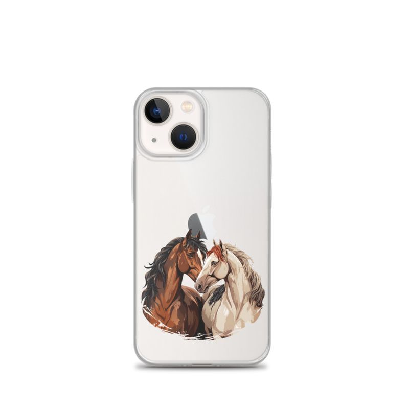 Clear Case for iPhone, Horses nose-to-nose, jbgjpy