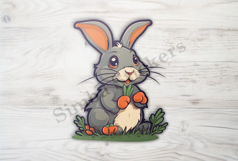 Bunny eating a carrot