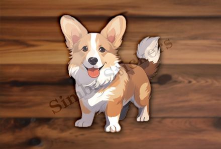 Corgie dog excited