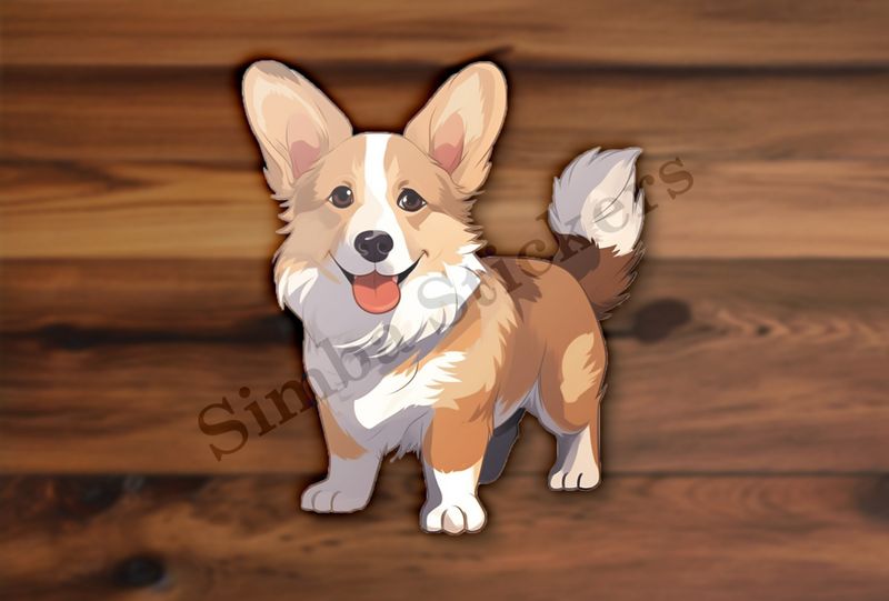 Corgie dog excited