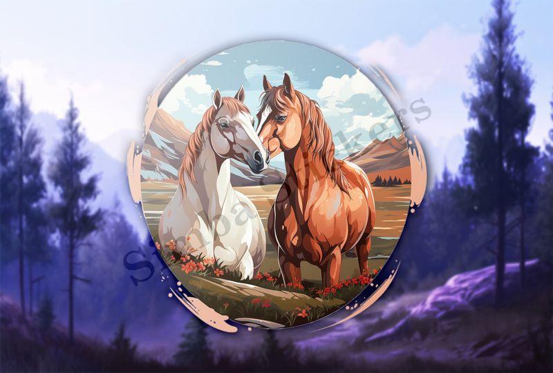 Horses in love