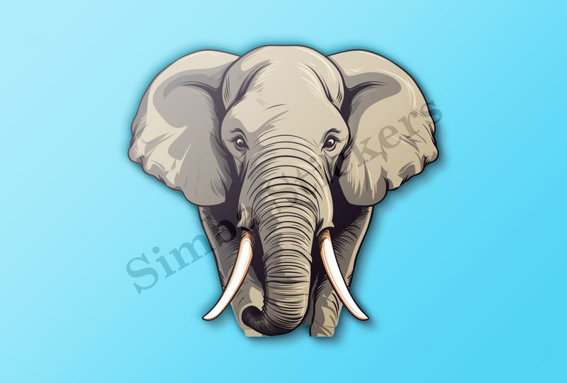 Elephant, front view
