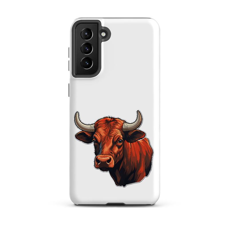 Tough Case for Samsung, Bull face, partial side view, bpor80