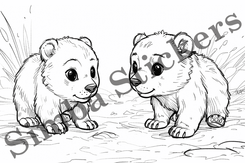 Colouring pages, Bundle of bears, 25 images