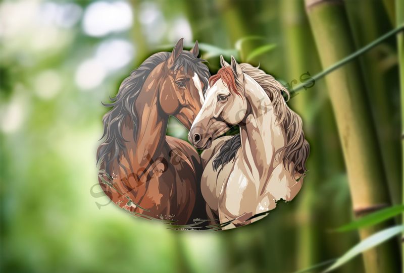 Horses nose-to-nose, jbgjpy