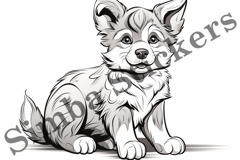 Colouring pages, Bundle of dogs, 25 images