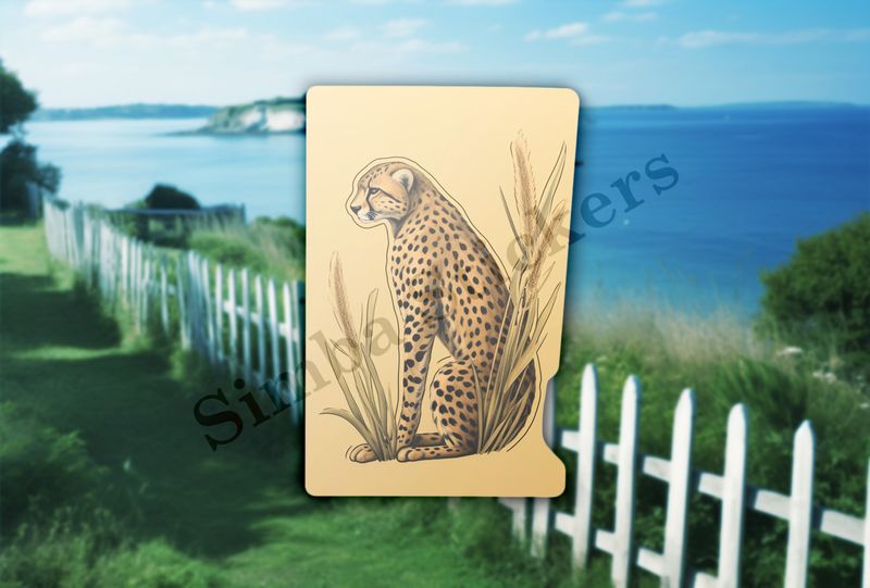 Cheetah in tall dry grass