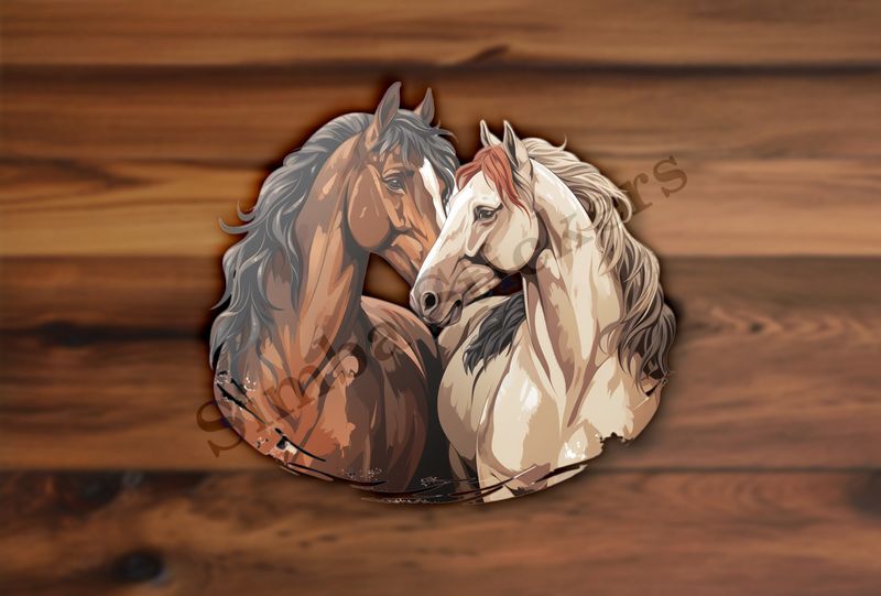 Horses nose-to-nose, jbgjpy