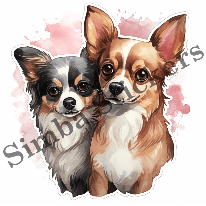 Chihuahua dogs in love, image set, 10 images