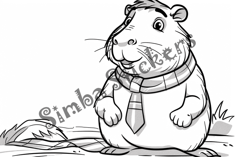 Colouring pages, bundle of capybaras, 25 images