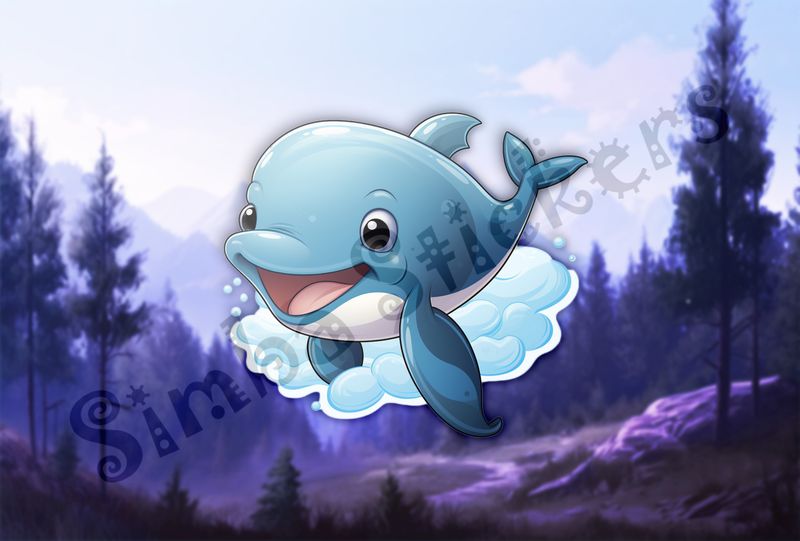 Happy chubby whale