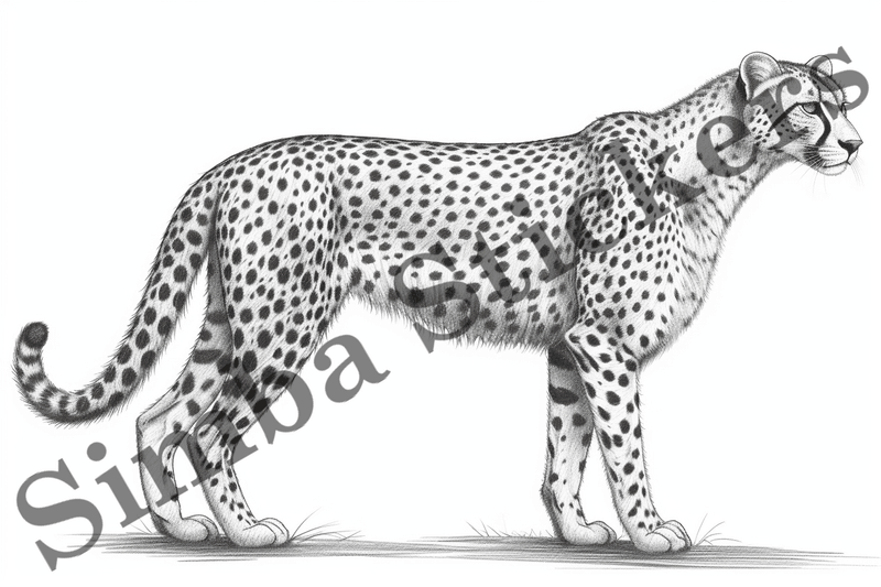 Colouring pages, Bundle of cheetahs, 25 images