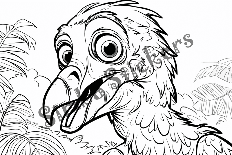 Colouring pages, bundle of vultures, 50 images, kqxcna