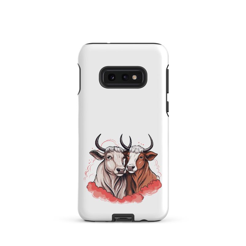 Tough Case for Samsung, Bull and cow, romantic, reddish clouds, qoucds