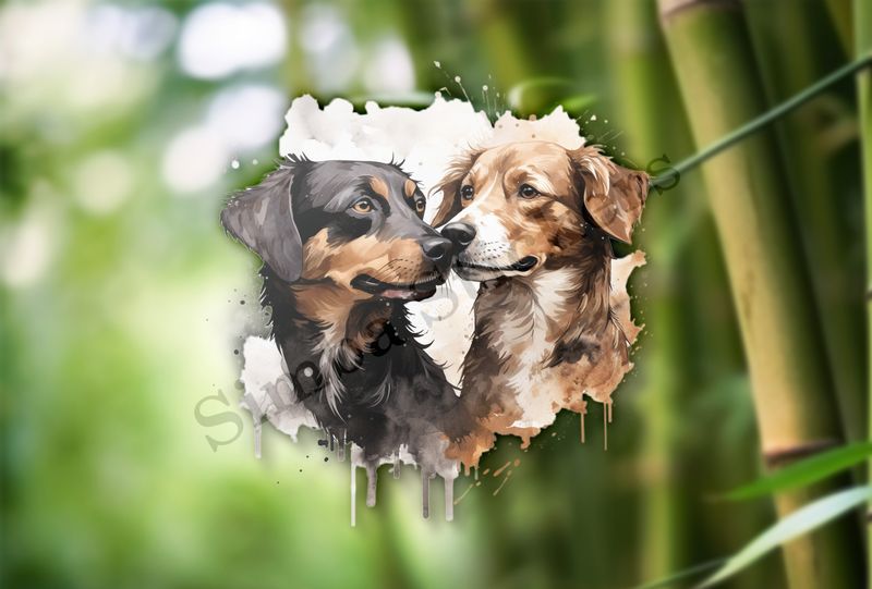 Dogs nose-to-nose