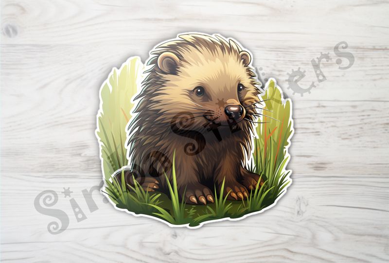 Porcupine in the grass