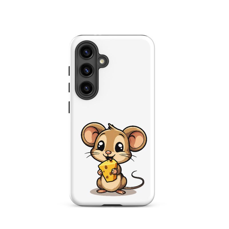 Tough Case for Samsung, Small Mouse happily licking large chunk of cheese, pqapy6