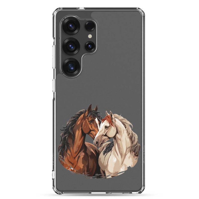 Clear Case for Samsung, Horses nose-to-nose, jbgjpy