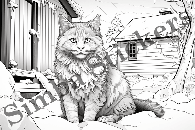 Colouring pages, Bundle of cats, 25 images
