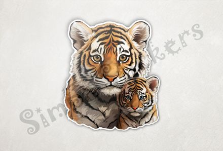 Tiger youngling and cub