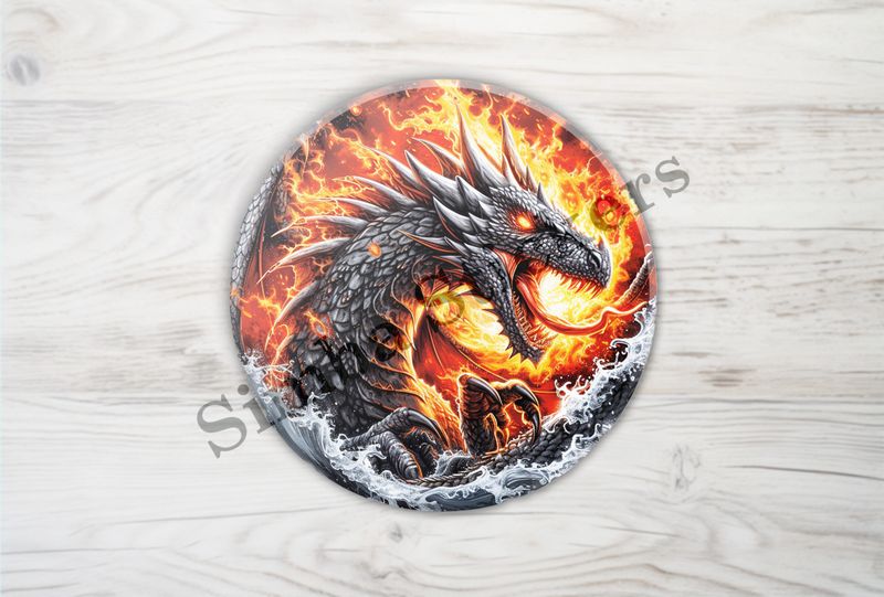 Black dragon, rising out of the water