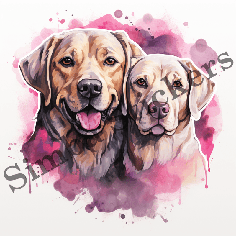 Labrador Retriever dogs in love, image set, 10 images