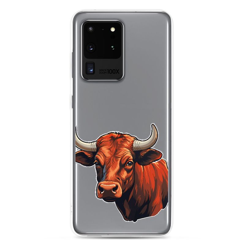 Clear Case for Samsung, Bull face, partial side view, bpor80
