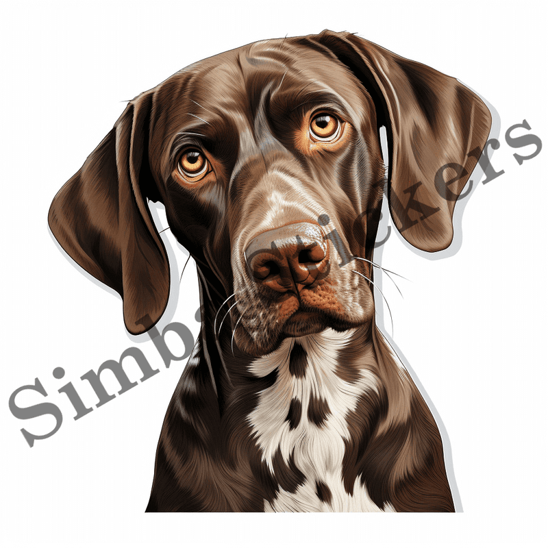 German Shorthaired Pointer dogs looking sorry, image set, 10 images