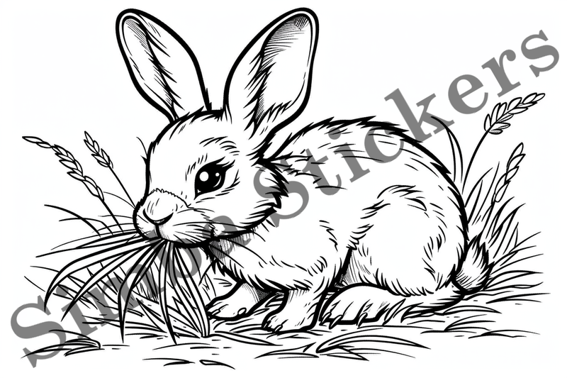 Colouring pages, Bundle of hares, 25 images
