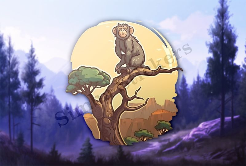 Baboon in a tree